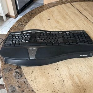 Microsoft Black Ergonomic Sculpted Keyboard with Integrated Palm Rest